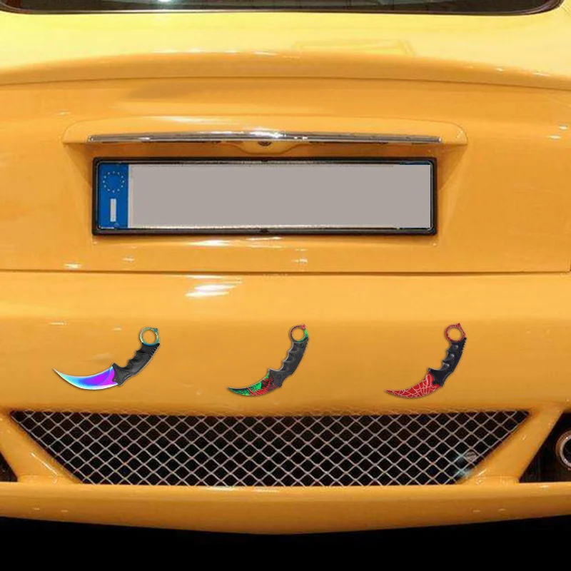 

13cm for Csgo Claw Knife Personality Creative VAN Car Stickers JDM Accessories Personality Bumper Car Camper Decor Accessories