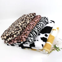 leopard flannel sheet faux fur fabric cow prints for dress diy handmade craft supplies needlework sewing materials 45145cmpc