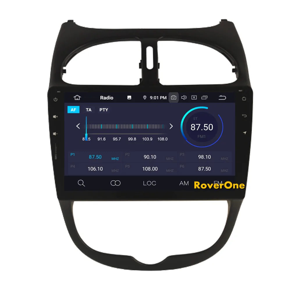 RoverOne автомобильный мультимедийный плеер для peugeot 206 206CC 206SW Android 9,0 4G+ 64G Octa Core радио gps навигация головное устройство Phonelink
