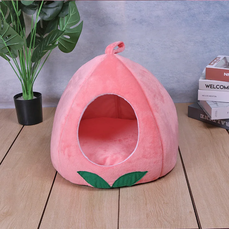 

Removable Cat Bed Cave Basket for Cat House with Mattress Pet Tent Deep Sleep Indoor Winter Warm Calming Pet Bed Lit Pour Chat