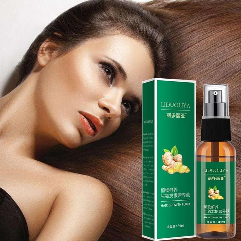 

30ML Hair Care Growth Essential Oils Essence Grow Hair Fluid Prevent Hair Loss Ginger hair root nutrition solution