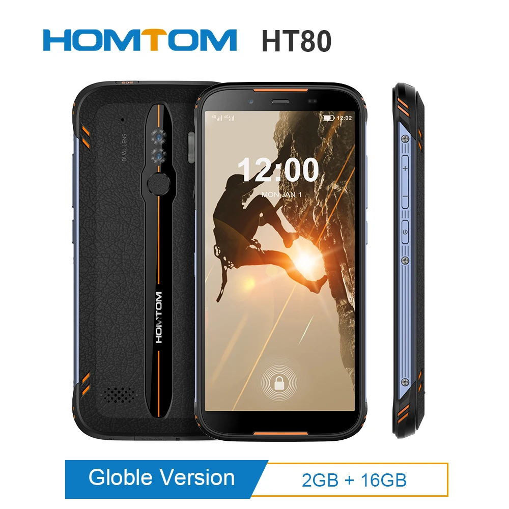 Оригинальный мобильный телефон HT80 IP68 NFC функция 4G LTE Android 10 0 экран 5 дюйма MT6737