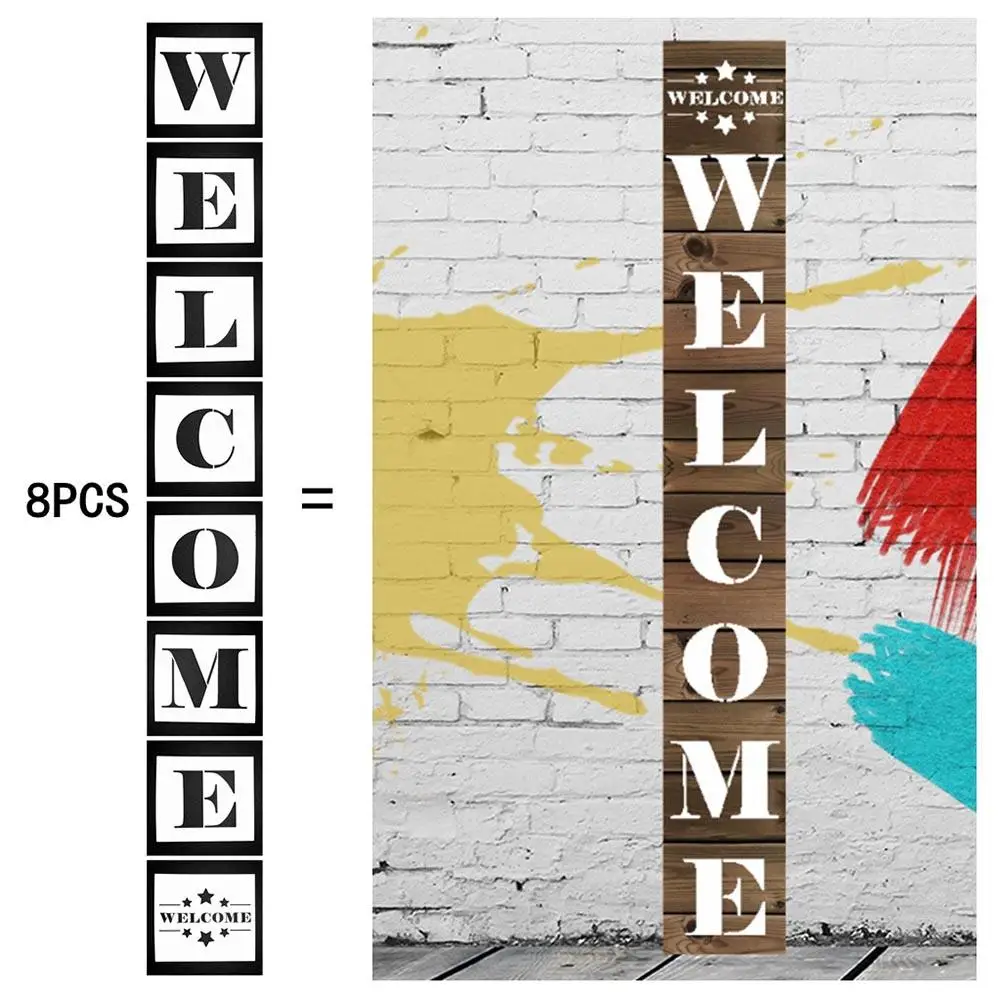 Шаблон приветствия с большими буквами знак в гостинице деревенском стиле декор