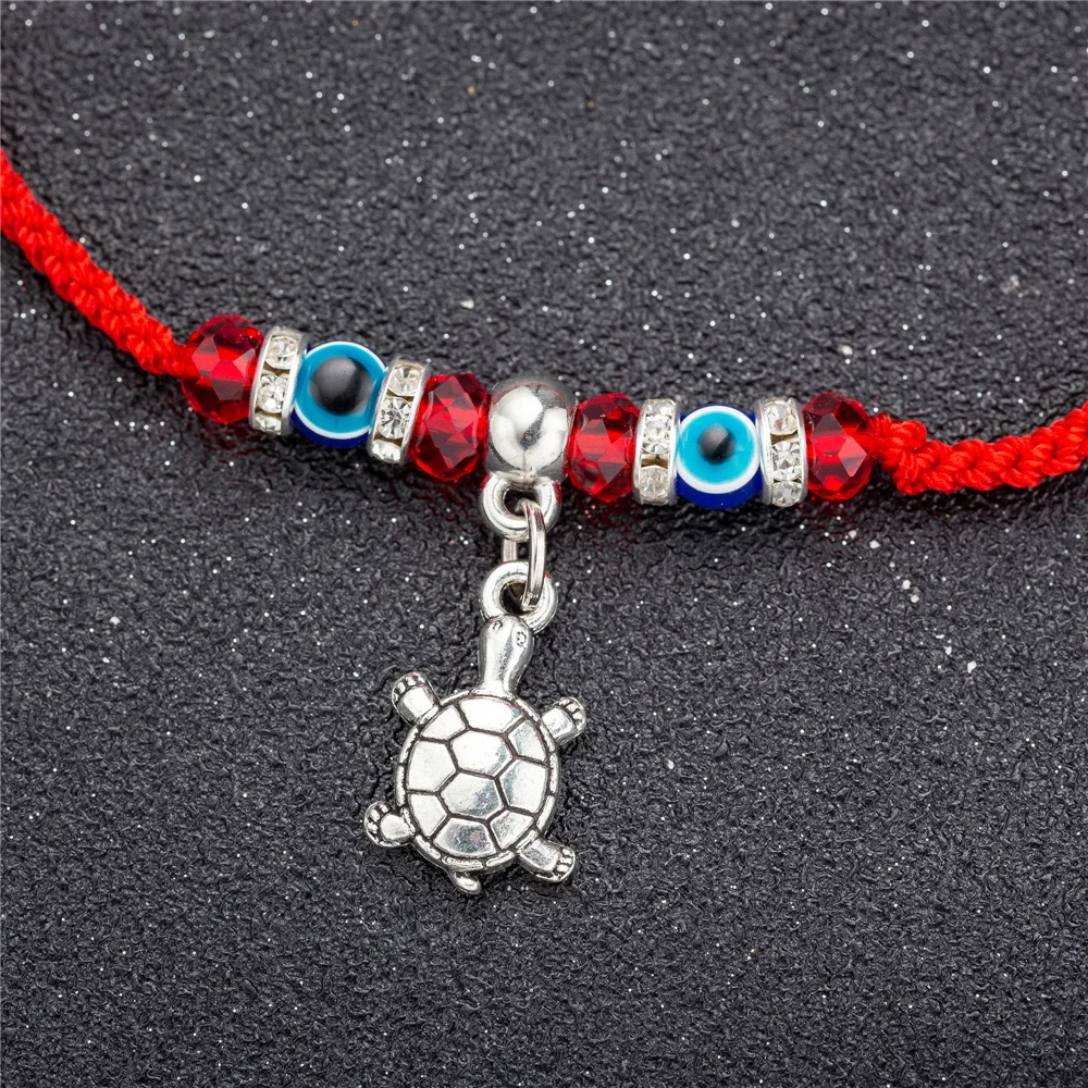 Винтажный Красный Плетеный браслет из нитей для защиты мужчин и женщин амулет |