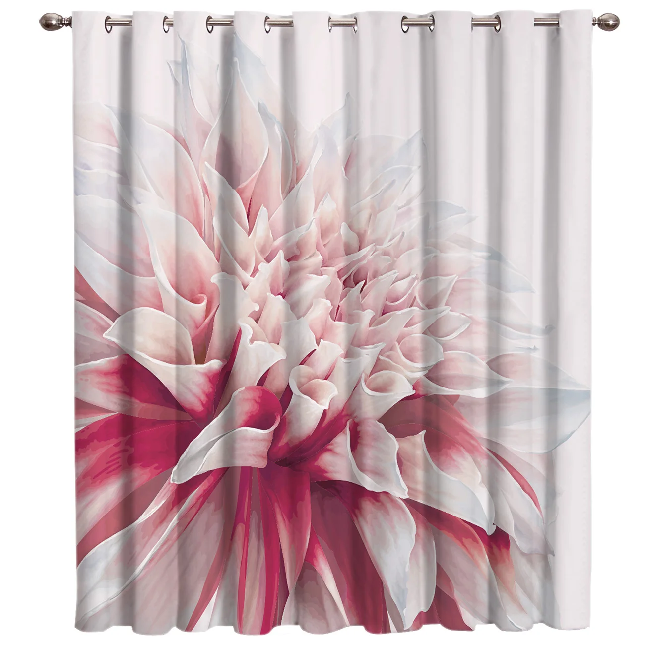 Розовый цветок 3D занавески для комнаты большие Оконные Занавески гостиной кухни