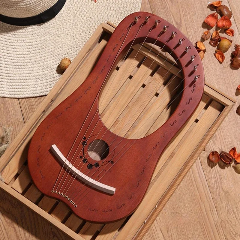 Lyre Harp 10 String портативный небольшой арфа с прочной струной музыкальный инструмент