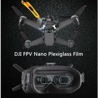 camera lens protective film for dji fpv accessories through the machine nano plexiglass film shockproof shatterproof film