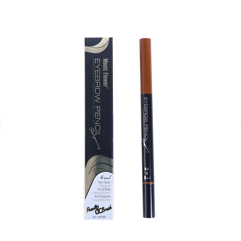 Карандаш для бровей Music flowe 3 в 1 треугольный водостойкий и устойчивый к поту