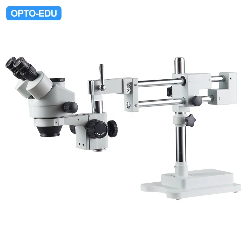 

OPTO-EDU A23.3645-STL2T 0.7-4.5x Trinocular Without Light Source Dual Arm Boom Stand Zoom Stereo Microscope