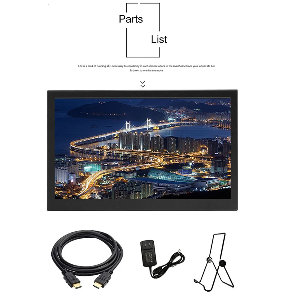 13.3 inch Portable Display LED Monitor 1366x768 HD IPS Computer HDMI-Compatible TV for PS4 Pro/Xbox/Phone | Электроника