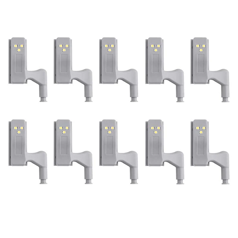 

10Pcs Popular Universal Cabinet Wardrobe Hinge LED Night Lights Battery Sensor Lights 12V for Kitchen Bedroom Parlor