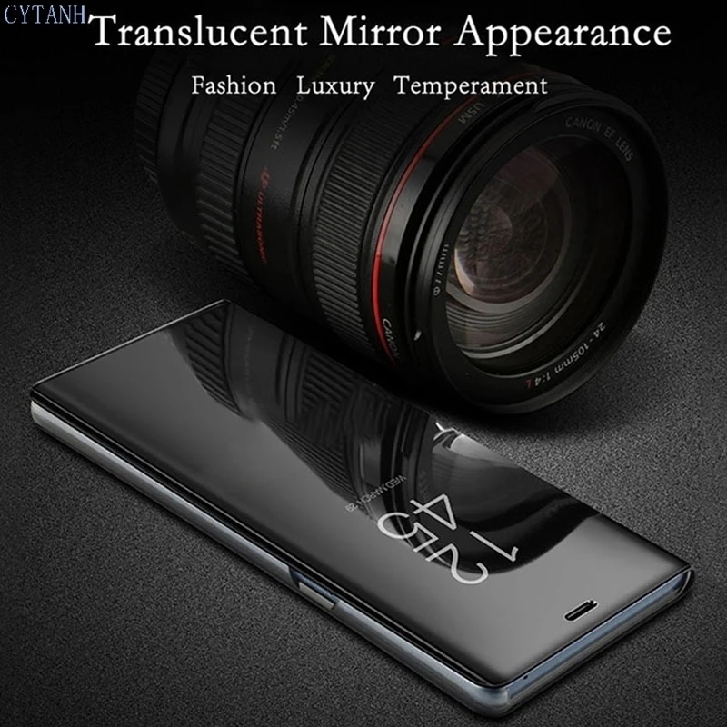 luxury phone case for oneplus 7t 8t 8 6 7 6t pro for one plus nord heavy protection intelligent smart mirror flip kicktand cover free global shipping