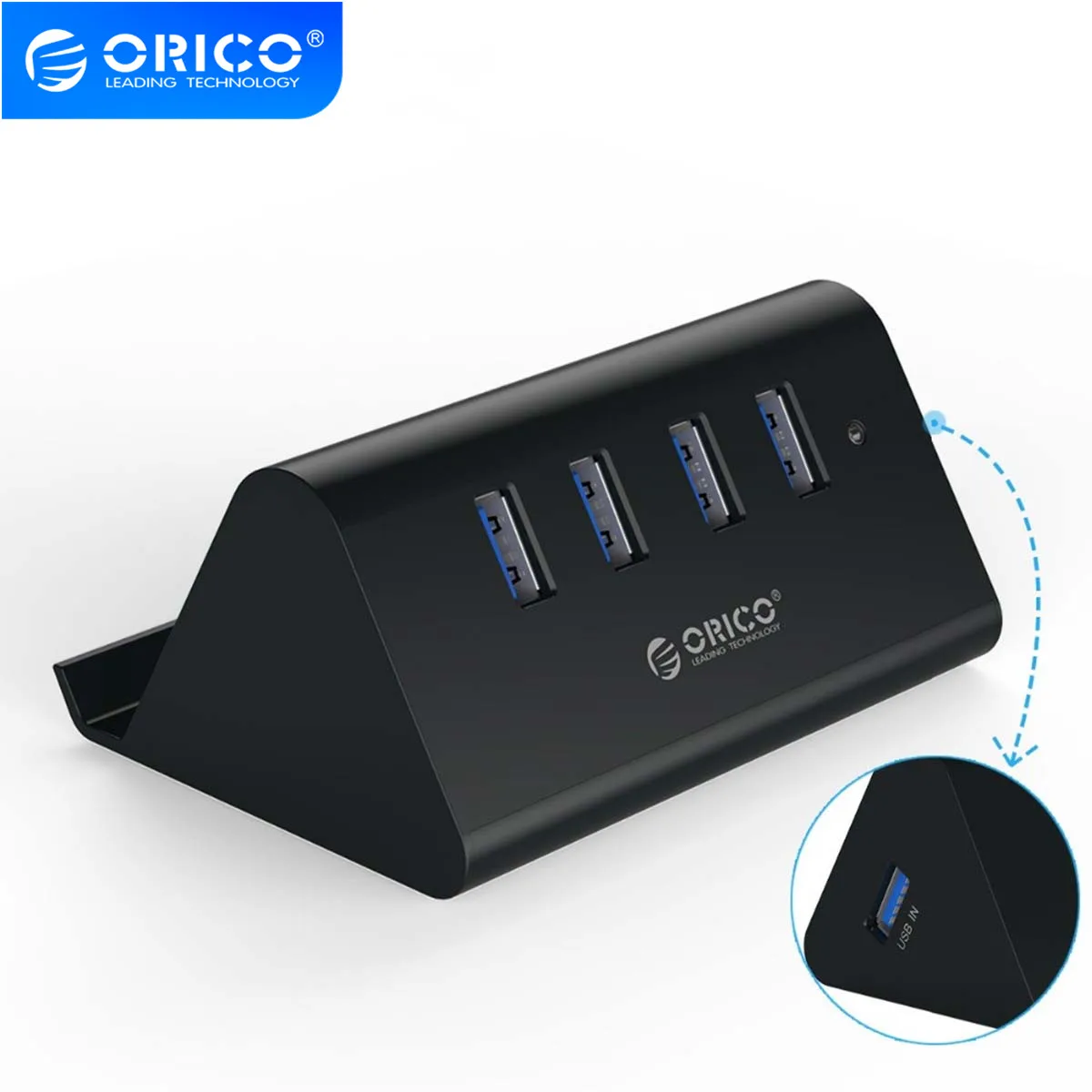 Оригинальный высокоскоростной мини-концентратор USB 3 0 с 4 портами и держателем