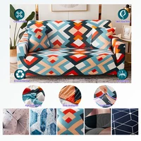 elastic stretch sofa covers for living room high quality spandex geometric slipcover modern anti dust armchair sectional protect