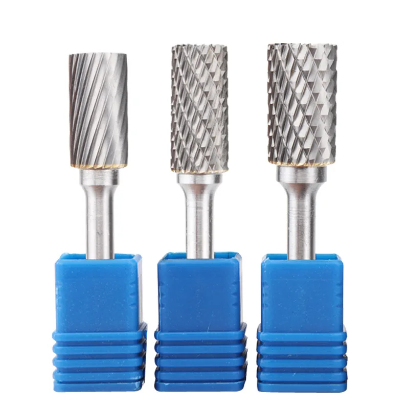 Цилиндрический торцевой режущий заусенец YG8 B цилиндрический с хвостовиком 6 мм