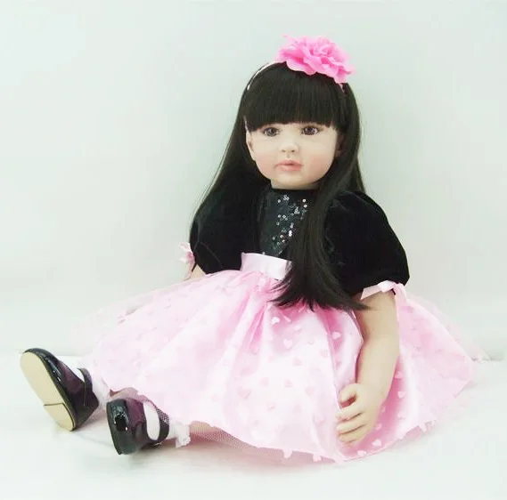 60 см Силиконовая виниловая Кукла Reborn Girl детские игрушки реалистичные 24 дюймовые
