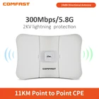 11 км дальность CPE Comfast CF-E317A 300 Мбитс 5G 24dbi антенна Беспроводной на открытом воздухе, Wi-Fi, epeater маршрутизатор моста точки доступа AP