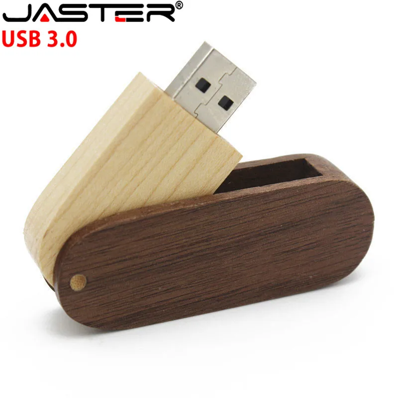 JASTER USB 3 0 Бесплатная доставка Пользовательский логотип деревянный поворот