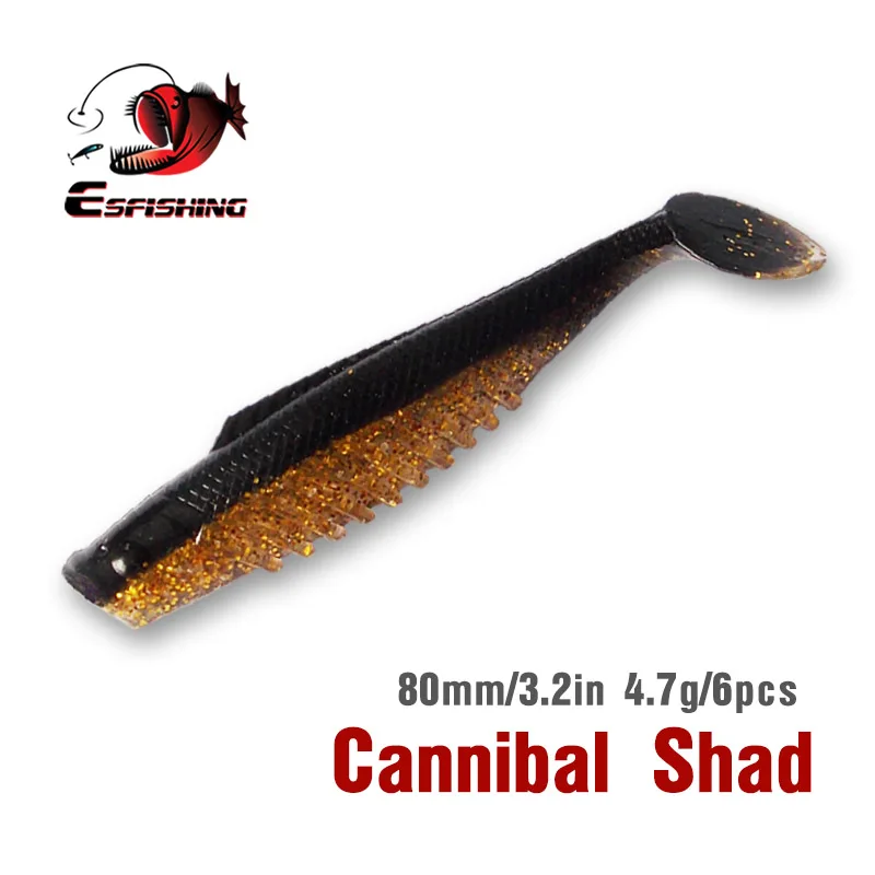 6 шт. мягкие пластиковые рыболовные приманки 80 мм 4 7 г|silicone bait|fishing lure softfishing |
