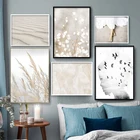 Настенная картина на холсте с изображением природных цветов, растений, пейзажа, птицы, девушки, юбки, пустыни, скандинавский постер, настенные картины для декора комнаты