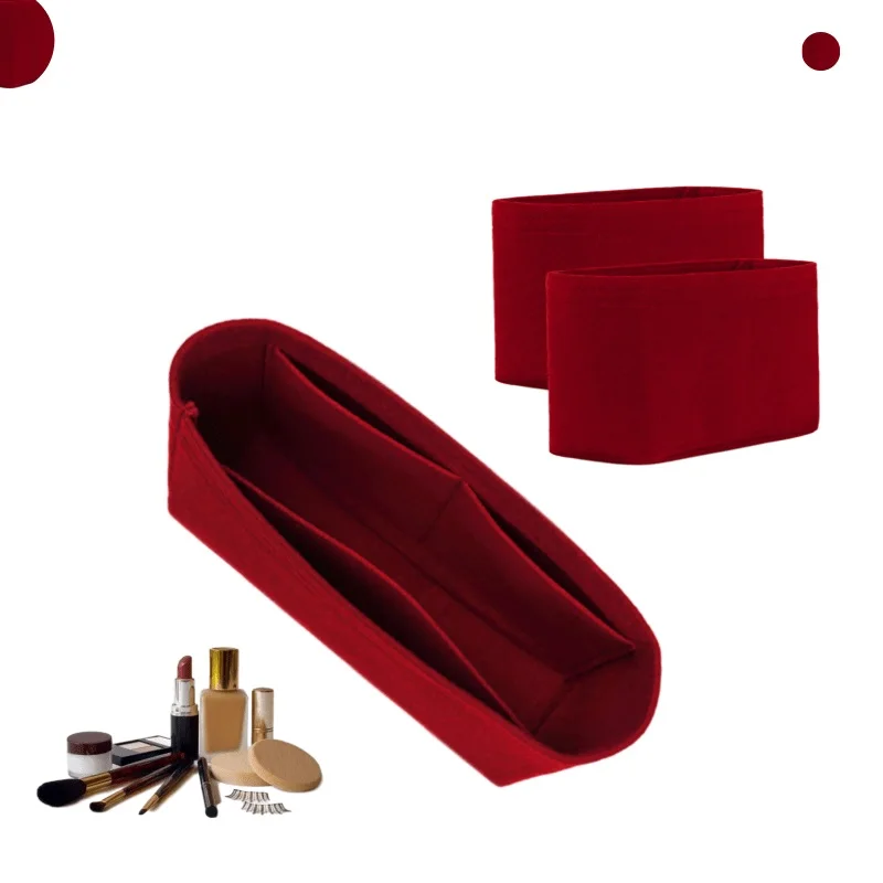 Bolsa de mano con solapa CC 19, bolso de mano de fieltro, organizador de maquillaje, bolso interior de viaje, bolsas de cosm&eacute;ticos port&aacute;tiles-2