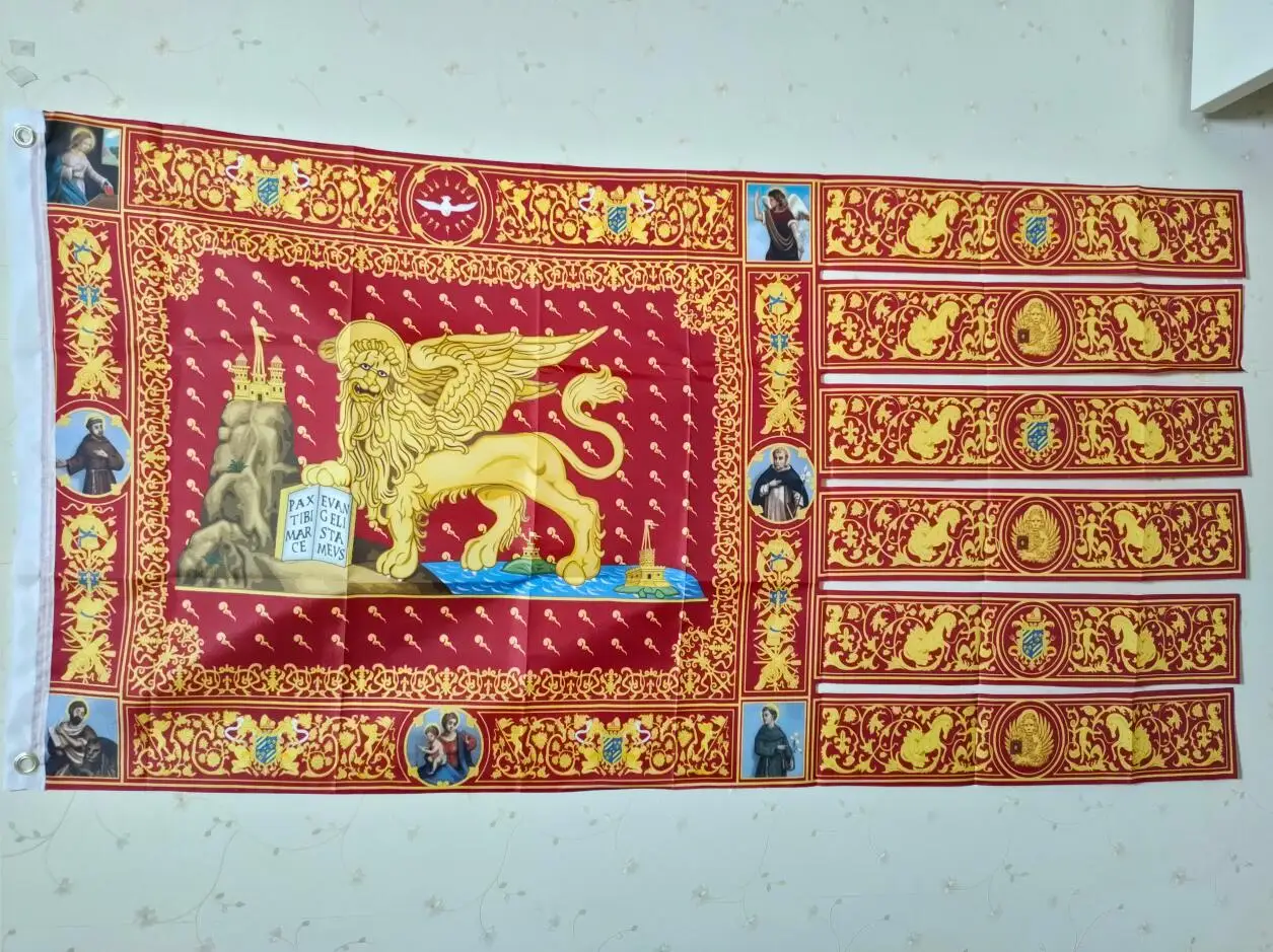 Флаг Венецианской республики, флаг стандарта св. Марка Лев, любой размер, полиэстер, 100D