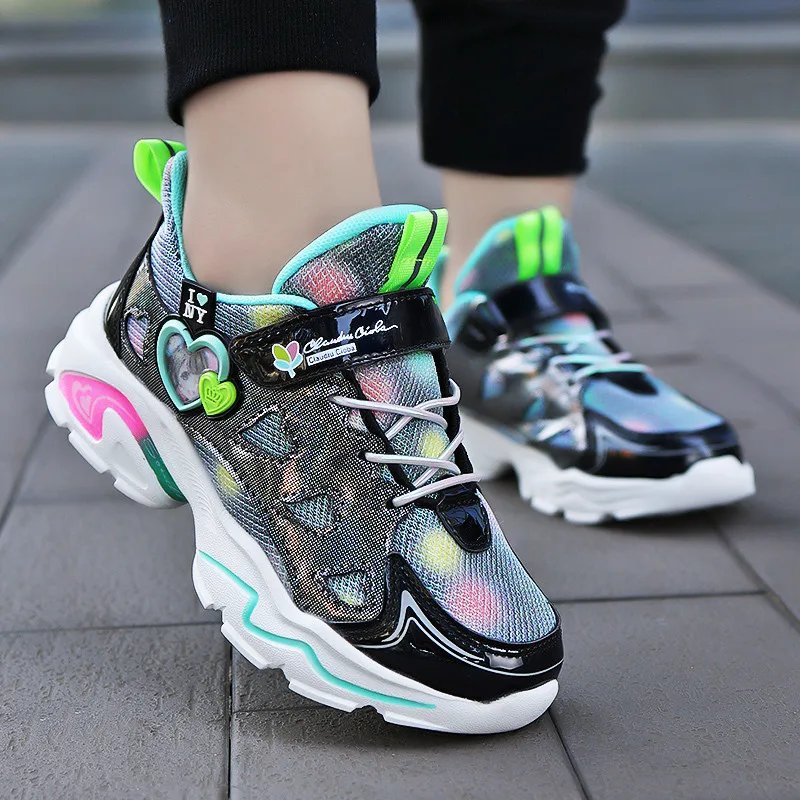 Брендовая детская повседневная обувь модная удобная для девочек дышащие