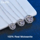 Женское Ожерелье с бриллиантами, бриллиантовое ожерелье с кулоном с муассанитом 0,5-2 карата, Подарок на годовщину