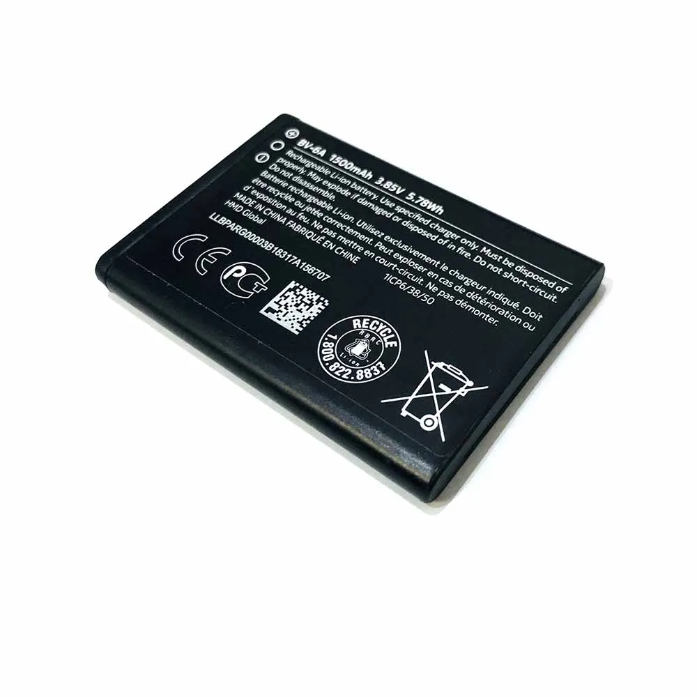 BV-6A для Nokia банан 2060 3060 5250 C5-03 8110 4G 1500 аккумулятор для телефона, мАч