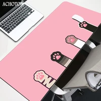Large Anime Mouse Pad Pink Cute Cat Paw Gaming Accessories Kawaii Office Computer Keyboard Mousepad XXL Gamer Laptop Desk Mat