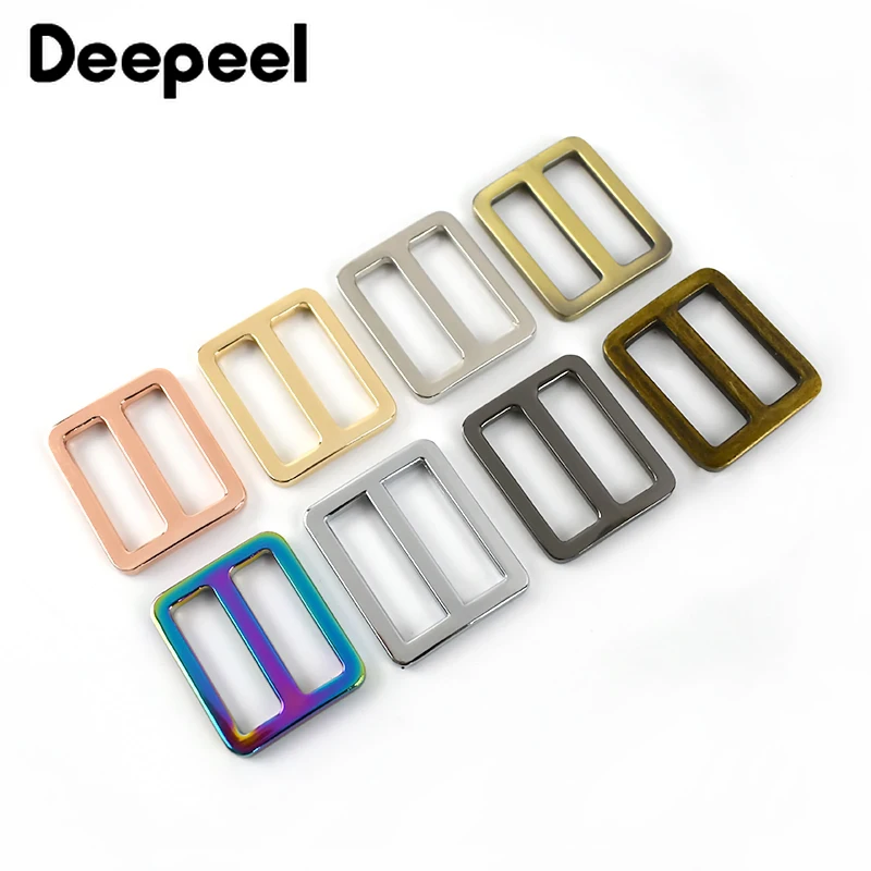 

Deepeel 10pcs 25mm Metal Slider Tri-Glide Adjuster Buckle Webbing Strap Bag Shoes Belt Clasp Hooks Ring DIY Hardware Accessories