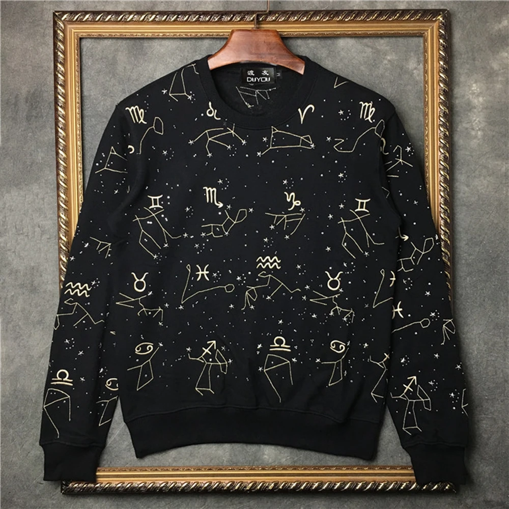 Новинка осенне зимняя Толстовка DUYOU свитшот Мужская брендовая одежда