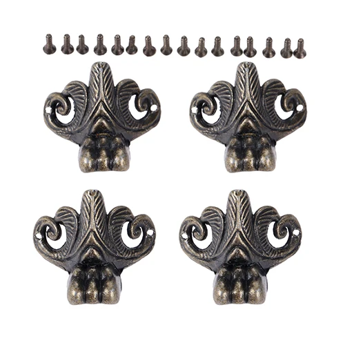 

Деревянные декоративные ножки для шкатулки античная бронза/красная медь