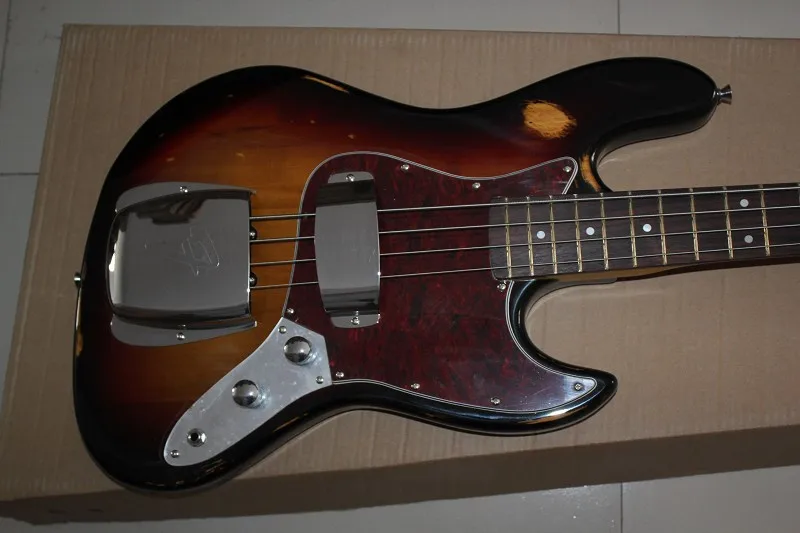 Бесплатная доставка Высокое качество на заказ корпус из красного дерева 4 струны