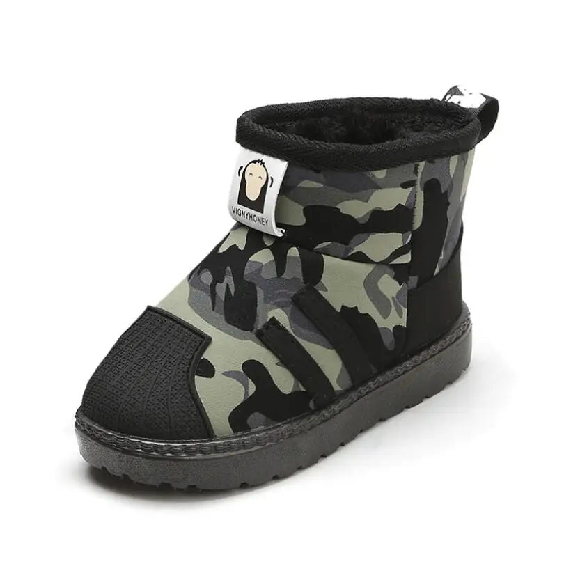 Детские зимние ботинки детские для мальчиков плюшевая теплая хлопковая обувь