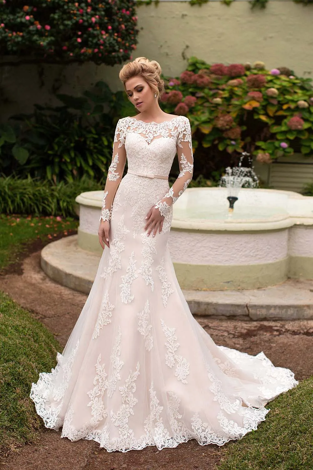 

Romantic Lace Princess Mermaid Wedding Dress 2021Elegant Beading Appliques Bridal Vintage Bride Gowns Mariage Vestido De Noiva