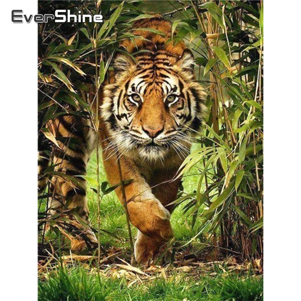 Evershine тигр алмазная вышивка крестиком подарок ручной работы мозаика животные