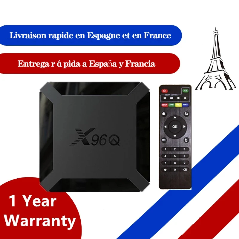 X96Q x96 Q 4k ip tv box android 10 0 1G 8G Allwinner H313 Quad Core Smart Быстрая доставка во Францию в
