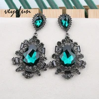 veyofun classic big crystal drop earrings vintage earrings for women fashion jewelry gift wholesale