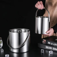 60hot2l3l ice bucket temperature resistant thickened smooth surface ice cube container bucket with lid for party
