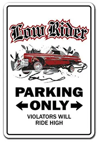 Высокий металлический плакат Lowrider для парковки автомобилей и 8 х12