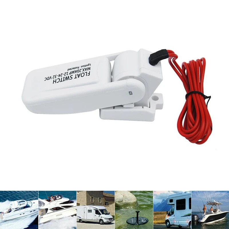 

Bilge Pump Float Switch Automatic 12V 24V or 32V for Boat Yacht Caravan Camping Marine Fishing Water Pump Auto ON/OFF