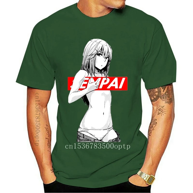 Новинка Мужская футболка с коротким рукавом аниме Senpai Ahegao (1) женская | одежда