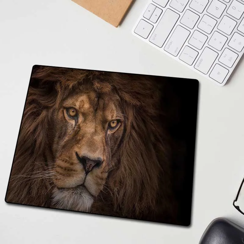 Большой игровой коврик для мыши XGZ с черными застежками животные свирепый лев HD