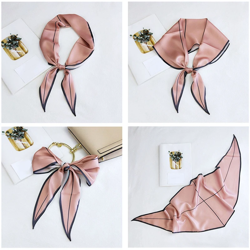 Хит милый шифоновый шелковый шарф бандана женский складной маленький квадратный