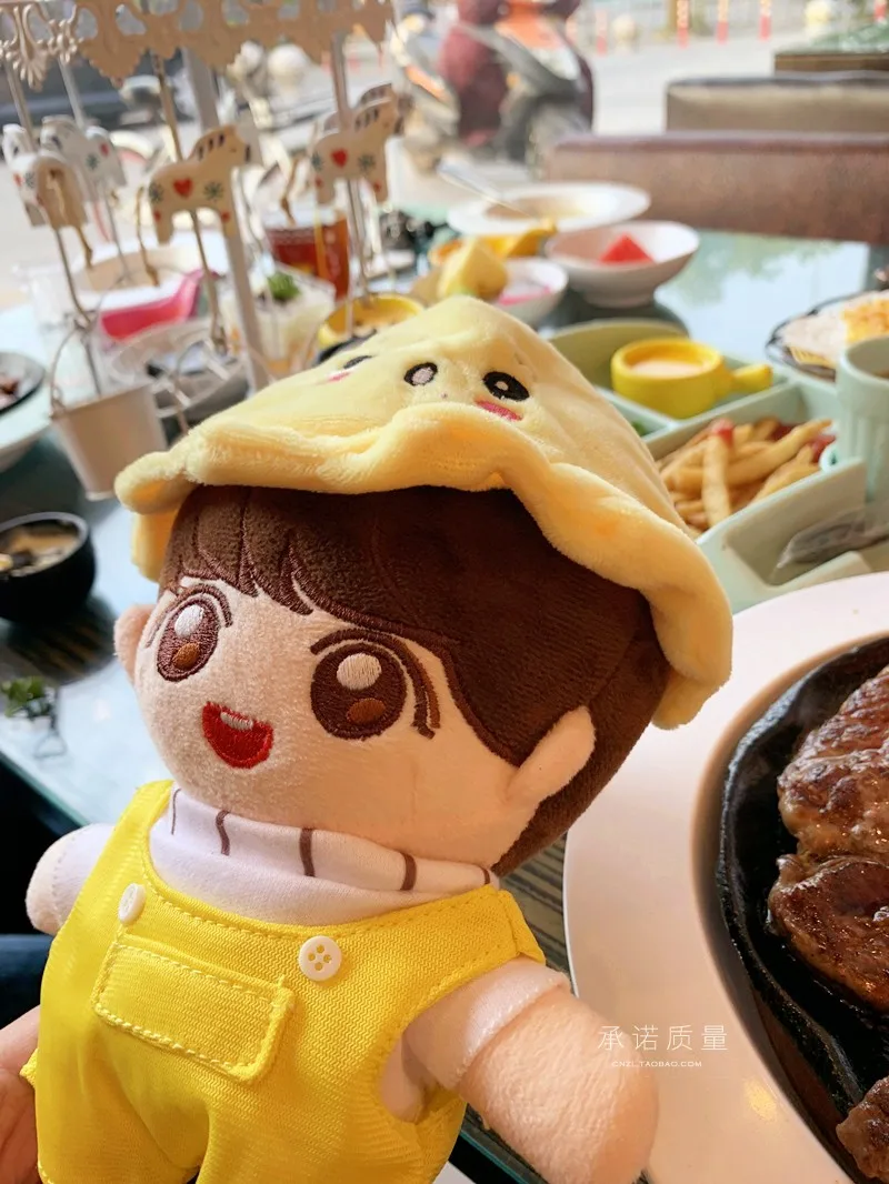 

20cm Doll Clothes for kpop doll Hat Plush Toys Soft Sweater pink pig Play House Dolls Accessories for Doll Gifts