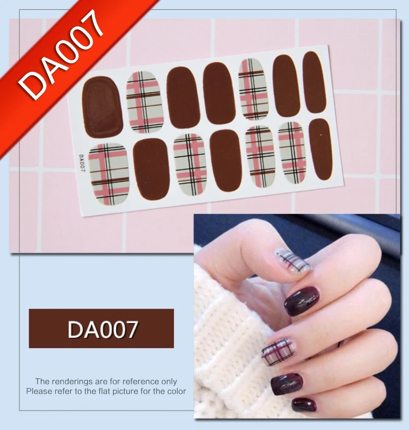 14 видов искусственных наклеек для ногтей водостойкие устойчивые к поту