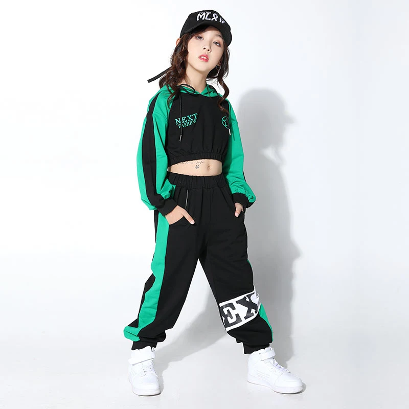 

Hip Hop Dance Costumes For Kids Fashion Jazz Street Dance Rave Outfits Performance Clothing Girls Dancing Practice Wear DC4243
