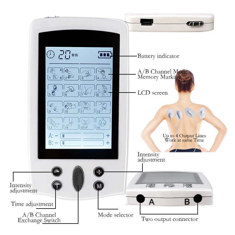 Электрический массажер для мышц Электронная терапия устройство массажа тела