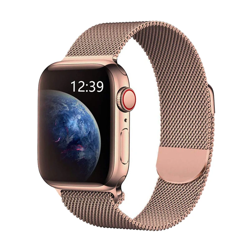 Ремешок для часов, Миланская петля, ремешок для apple watch 5/4/3 apple watch band 44 мм 40 мм, 42 мм, 38 мм, версия наручных часов iwatch из нержавеющей стали тканый магнитный ремешок для часов